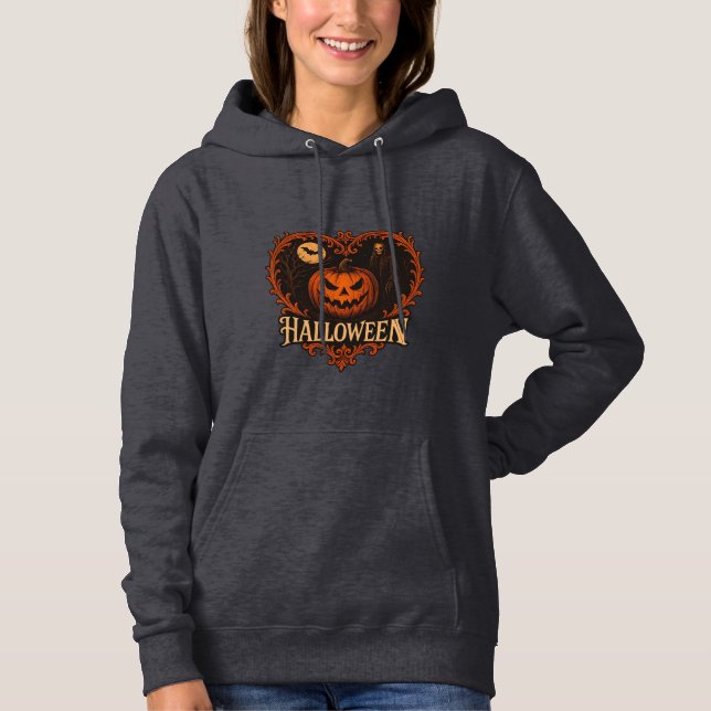 Spooky Halloween Women's Pullover Hoodie – Cozy Gh (Front)