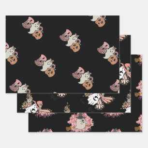 Spooky Halloween Wrapping Paper Sheet