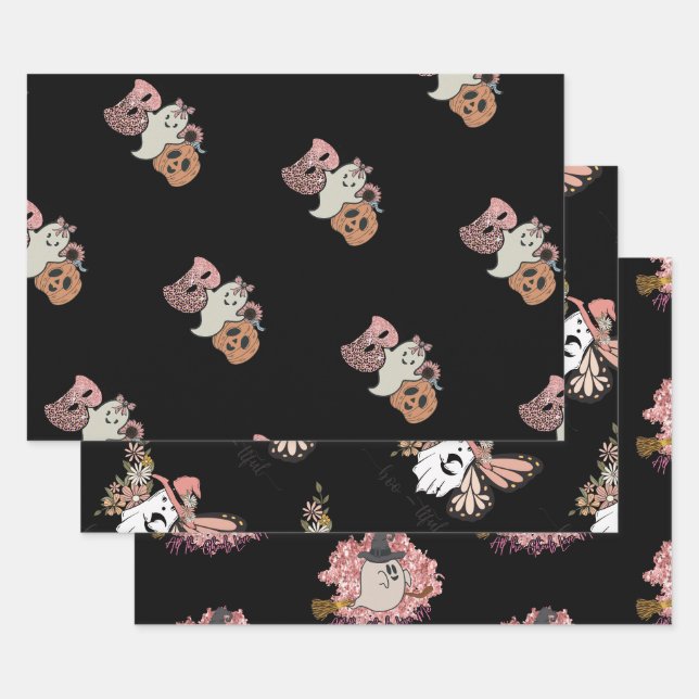 Spooky Halloween    Wrapping Paper Sheet (Set)