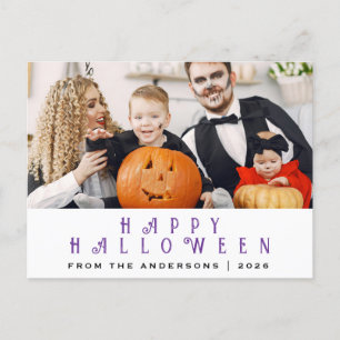 Spooky Happy Halloween 1 Photo Holiday Postcard
