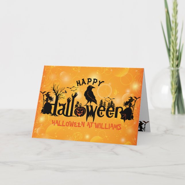 Spooky Happy Halloween Concept Design Card (Front)