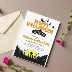 Spooky Happy Halloween Costume Party Invitation 1