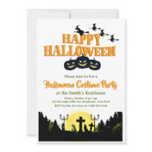 Spooky Happy Halloween Costume Party Invitation 1