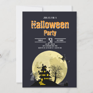 Spooky Happy Halloween Costume Party Invitation 3