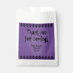 Spooky Happy Halloween Lettering Purple/Black Favour Bag