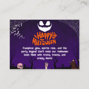 Spooky Happy Halloween Party Art Business Card