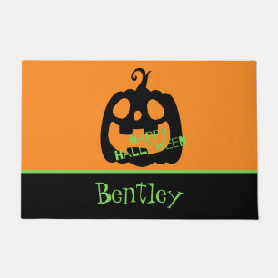 Spooky Happy Halloween Pumpkin Doormat
