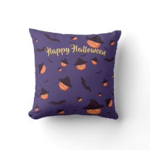 Spooky “Happy Halloween” Throw Pillow – Halloween 