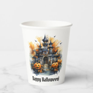 Spooky Haunted Castle Halloween Paper Cup