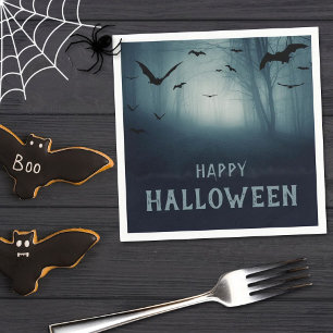 Spooky Haunted Forest Halloween Party Napkin
