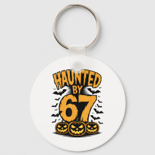 Spooky Haunted Haunted 67 Meme Six Seven 6-7 Funny Key Ring