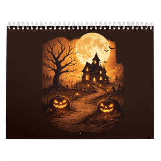 Spooky Haunted House Halloween Calendar