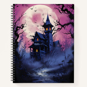 Spooky Haunted House Halloween Notebook