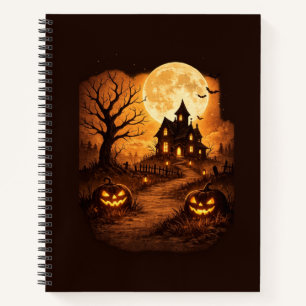 Spooky Haunted House Halloween  Notebook