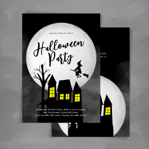 Spooky Haunted House Halloween Party Custom Invitation