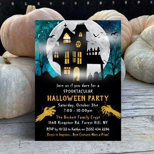 Spooky Haunted House Halloween Party Invitation