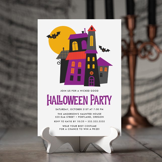 Spooky Haunted House Halloween Party Invitation (Creator Uploaded)