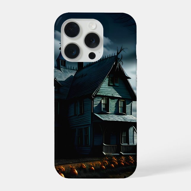 Spooky  Haunted House iPhone Case (Back)