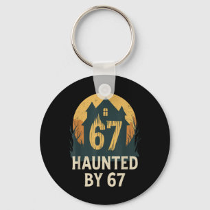 Spooky Haunted House Meme 67 Funny Math Humor 6x7  Key Ring