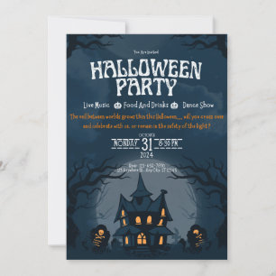 Spooky Haunted House Party Invite