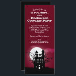 Spooky Haunted House Red Sky Halloween Invitations<br><div class="desc">An eerie haunted house on a red night sky with a white full moon,  fun for Halloween costume party invitations,  scary kid's birthday party invitations,  adult Halloween costume party invitations,  just change the wording to fit your occasion. For thicker papers,  consider the Matte Paper.</div>
