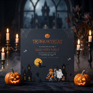 Spooky Haunted House Trunk or Treat Halloween Invitation