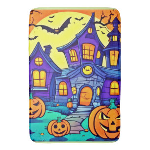 Spooky Haunted Mansion Art Bath Mat