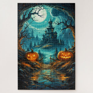 Spooky Haunted Mansion   Happy Halloween Jigsaw Puzzle