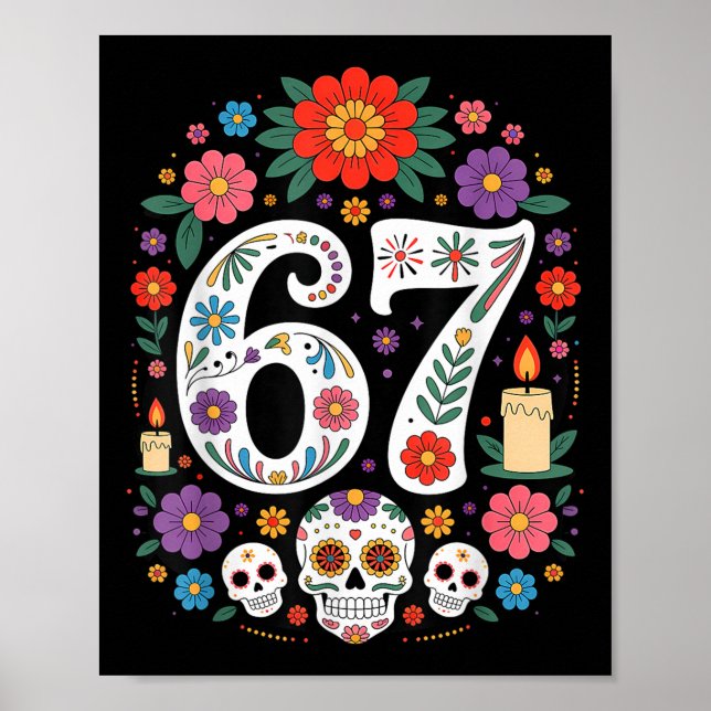 Spooky Haunted Six Seven Trending 67 Gen Alpha  Poster (Front)