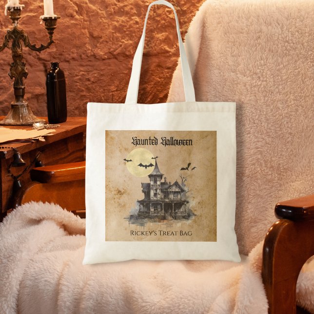 Spooky Haunted Trick or Treat Halloween  Tote Bag (Creator Uploaded)