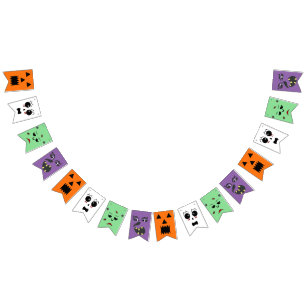 Spooky Heads Halloween Set Bunting