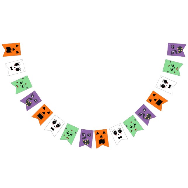 Spooky Heads Halloween Set Bunting (All)