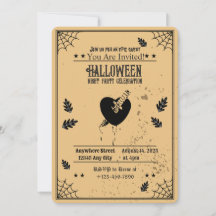 Spooky heart Halloween Party Invitation