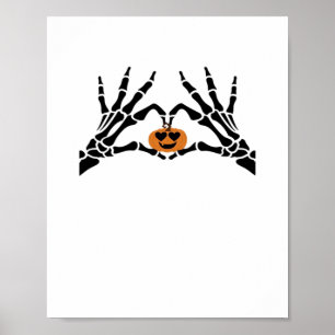 Spooky Heart Hands Dark Gothic Tone Poster