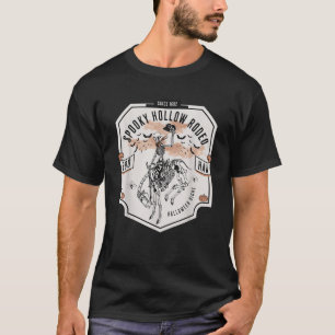 Spooky Hollow Rodeo Western Skeleton Cowboy Hallow T-Shirt