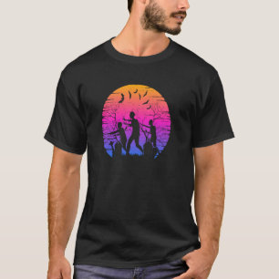 Spooky Horde Of Zombies In A Haunted Graveyard Hal T-Shirt