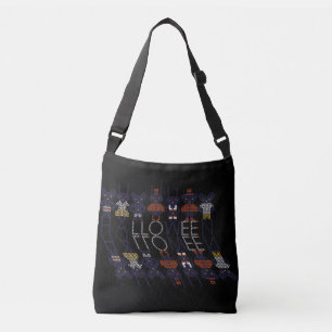 Spooky Horror Stick Cross Halloween Monsters Crossbody Bag