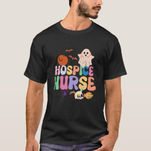 Spooky Hospice Nurse Life Ghost Halloween Costume  T-Shirt