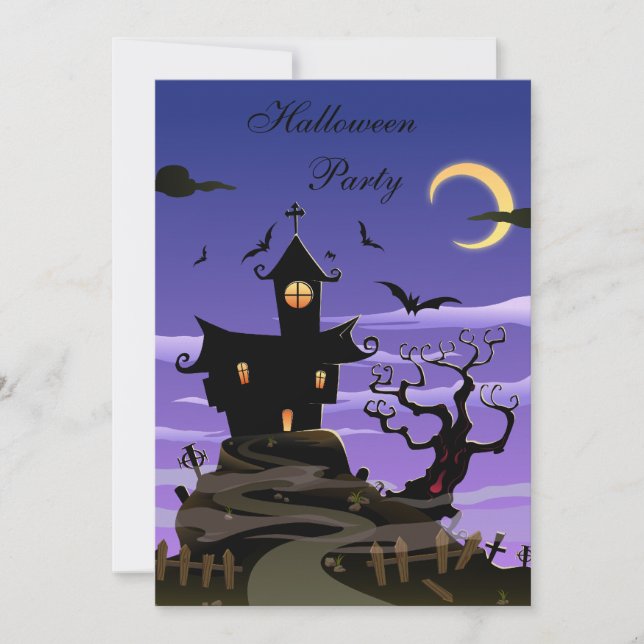 Spooky House Halloween Party Invitation (Front)