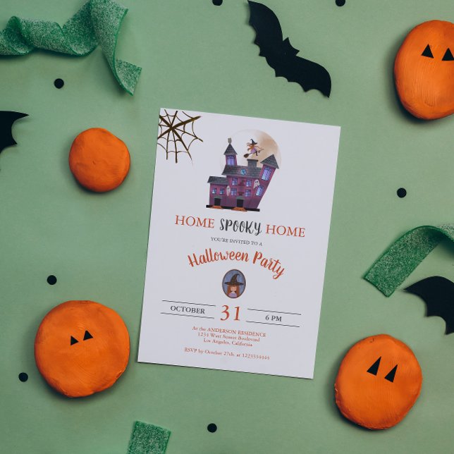 Spooky House Little Witch Home Spooky Home  Invitation (Creator Uploaded)