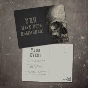 Spooky Human Skull Postcard