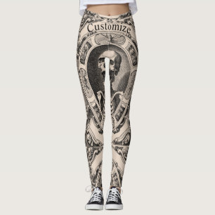 Spooky Human Skull Thunder_Cove Leggings