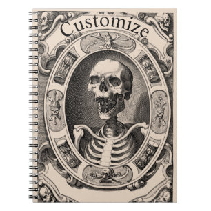 Spooky Human Skull Thunder_Cove Notebook
