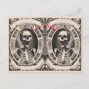 Spooky Human Skull Thunder_Cove Postcard