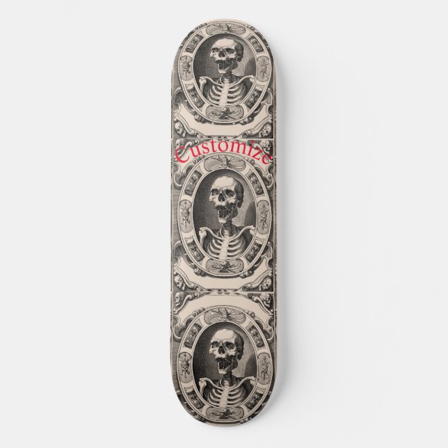 Spooky Human Skull Thunder_Cove   Skateboard (Front)