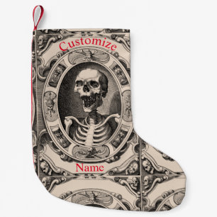 Spooky Human Skull Thunder_Cove  Small Christmas Stocking