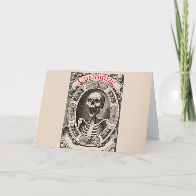Spooky Human Skull Thunder_Cove Thank You Card (Front)