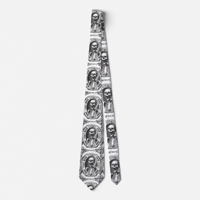 Spooky Human Skull Thunder_Cove Tie (Front)