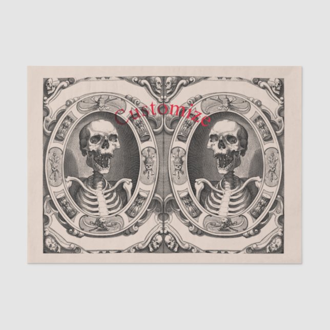 Spooky Human Skull Thunder_Cove  Tissue Paper (Front)