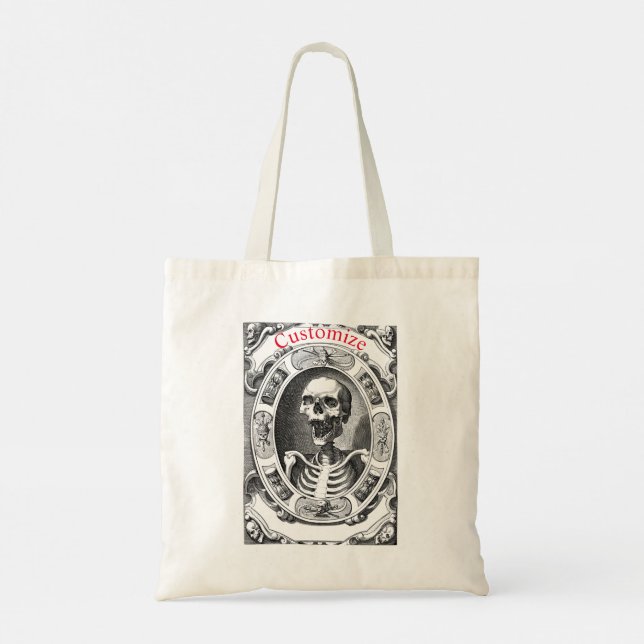 Spooky Human Skull Thunder_Cove   Tote Bag (Back)